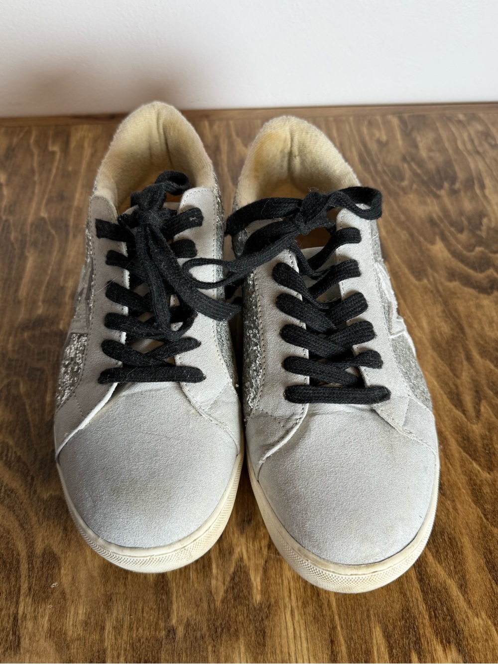 torrid Silver Glitter Low-Top Sneakers with Pink Heel wide width - Picture 3 of 6
